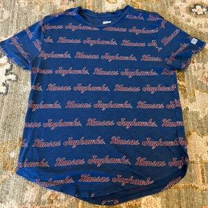 Kansas Jayhawks Women’s Tailgate Shirt Size Large Color Blue